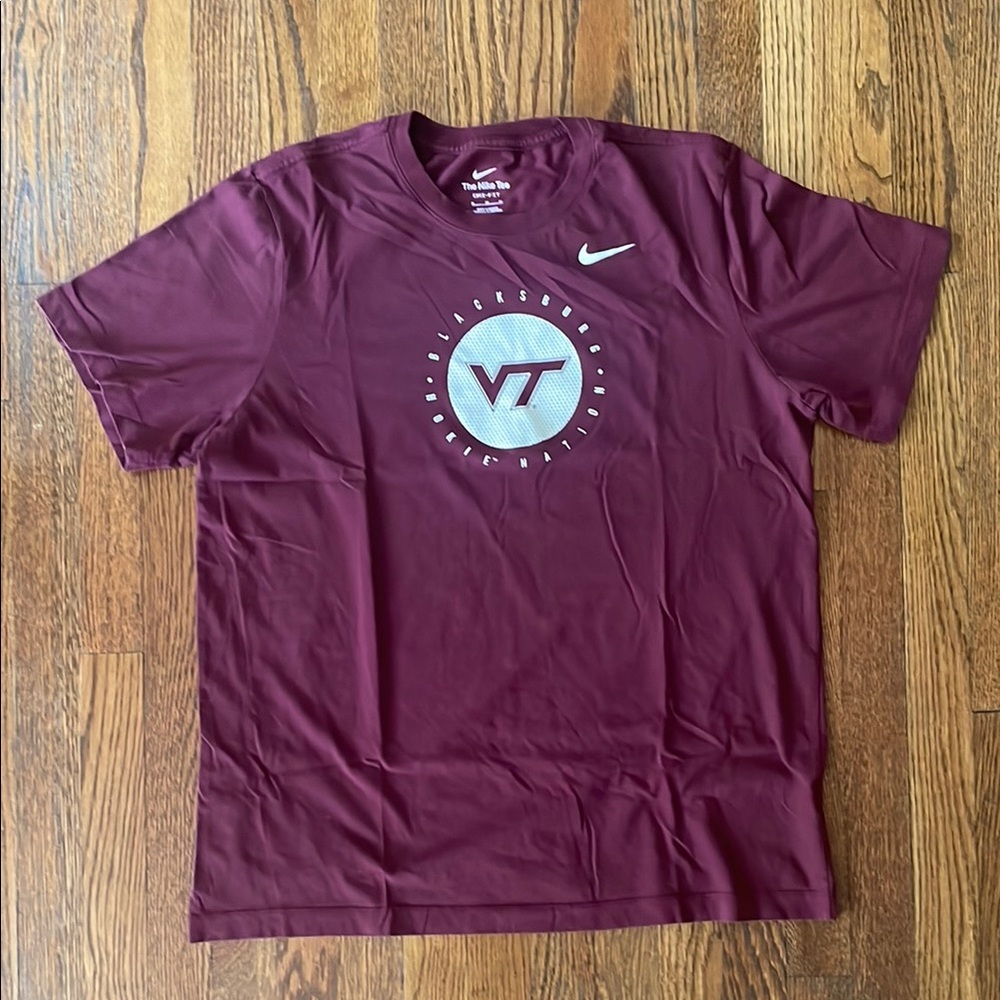 Nike Maroon VIRGINIA TECH HOKIES T-Shirt.